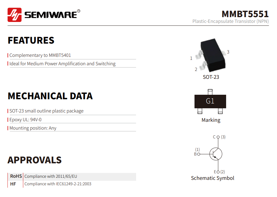 MMBT5551 NPN Transistor: Specifications, Applications, and Selection Guide-Protection Devices-TVS Diodes-ESD Protection devices-Gas Discharge Tube-Thyristor-Pled Protectors-Mov