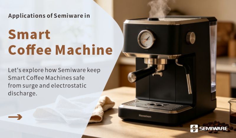 Smart Coffee Machine Design: HMI and Wireless Connectivity Deliver New Experiences—How to Implement Electrical Protection-Protection Devices-TVS Diodes-ESD Protection devices-Gas Discharge Tube-Thyristor-Pled Protectors-Mov