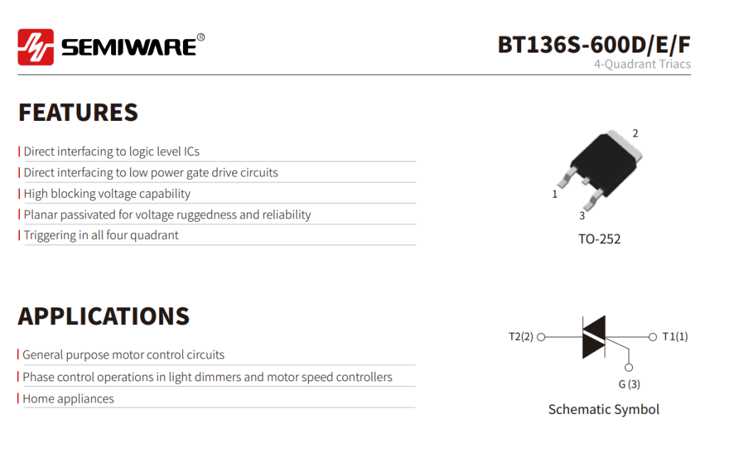 bt136s triac
600v triac
